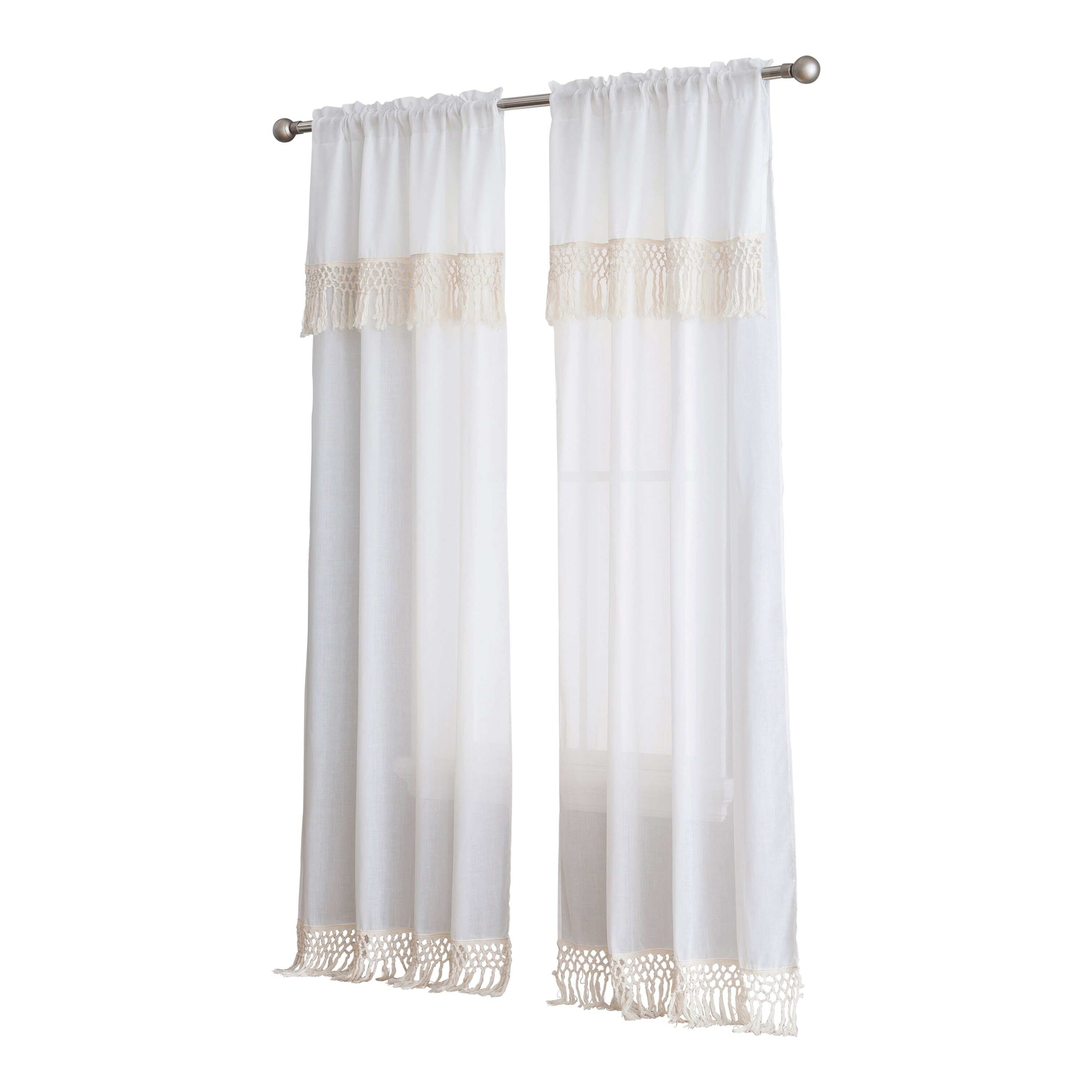 Shop Peach Oak Lydia Rod Pocket Single Curtain Panel On Sale