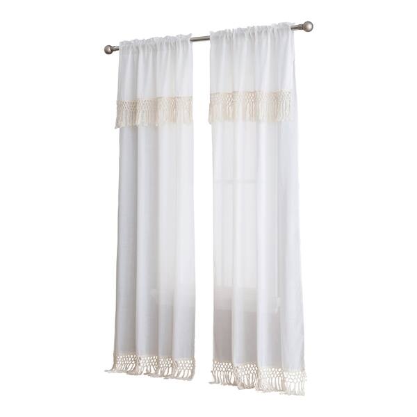 Shop Peach Oak Lydia Rod Pocket Single Curtain Panel On Sale