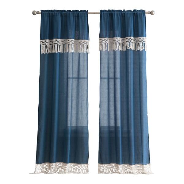 Shop Peach Oak Lydia Rod Pocket Single Curtain Panel On Sale