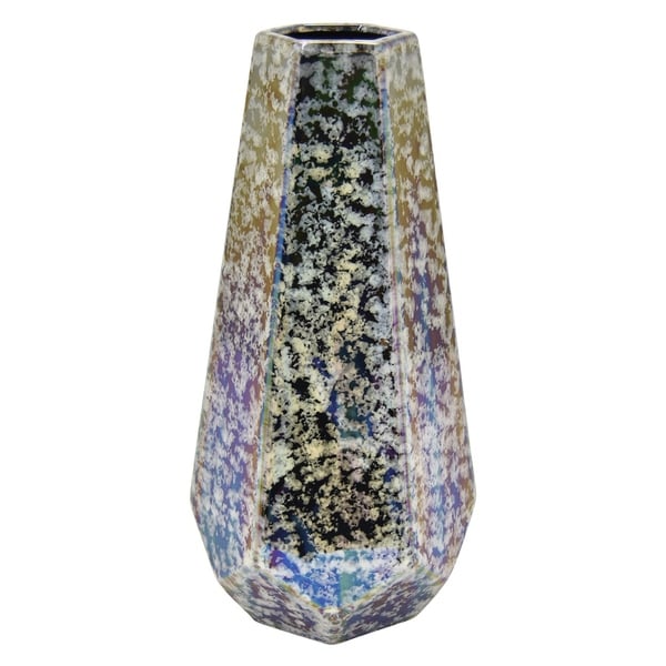 Three Hands Ceramic Vase Iridescent