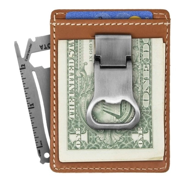 Butterflies Genuine Leather Money Clip Personalized