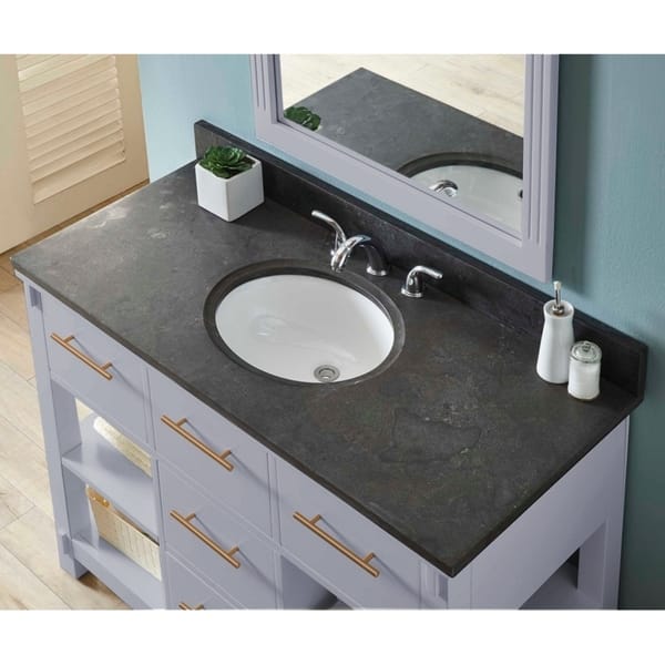 Shop Infurniture Grey Wood 48 Inch Single Sink Bathroom Vanity