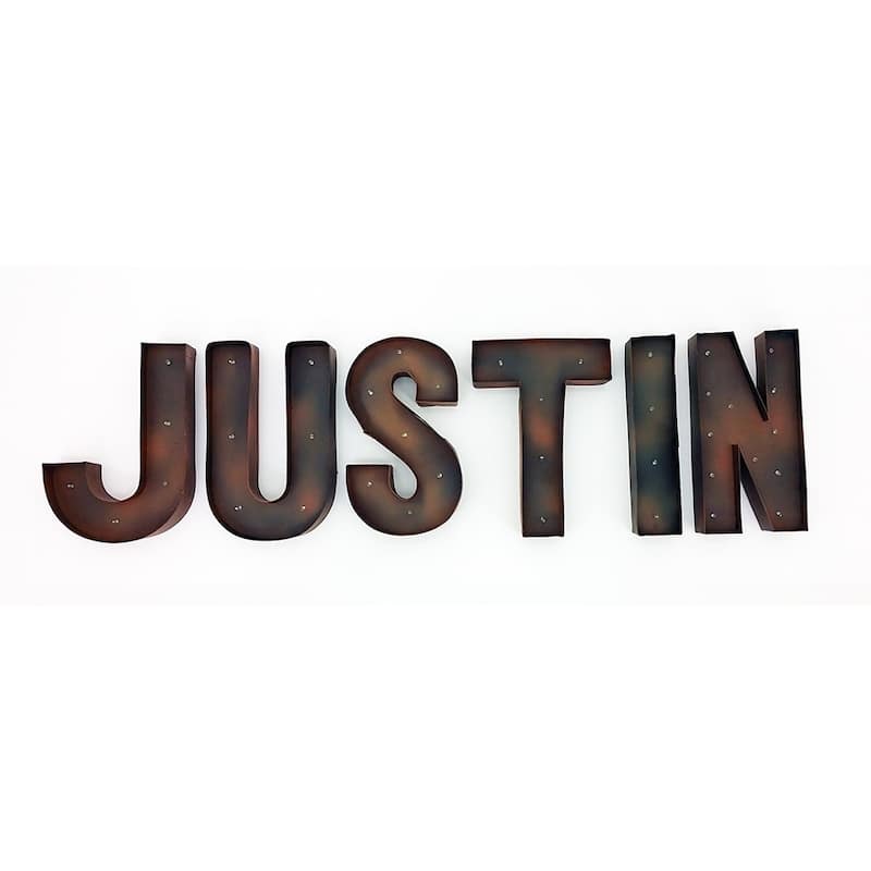 Rustic Vintage 11" Decorative LED Light Glow Letters
