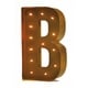 preview thumbnail 17 of 38, Rustic Vintage 11" Decorative LED Light Glow Letters B