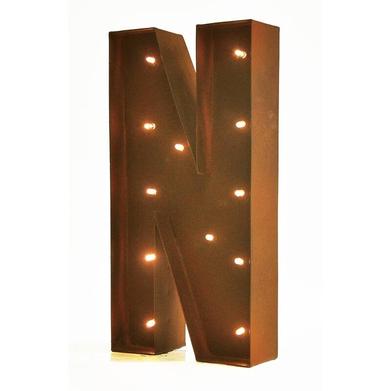 Rustic Vintage 11" Decorative LED Light Glow Letters