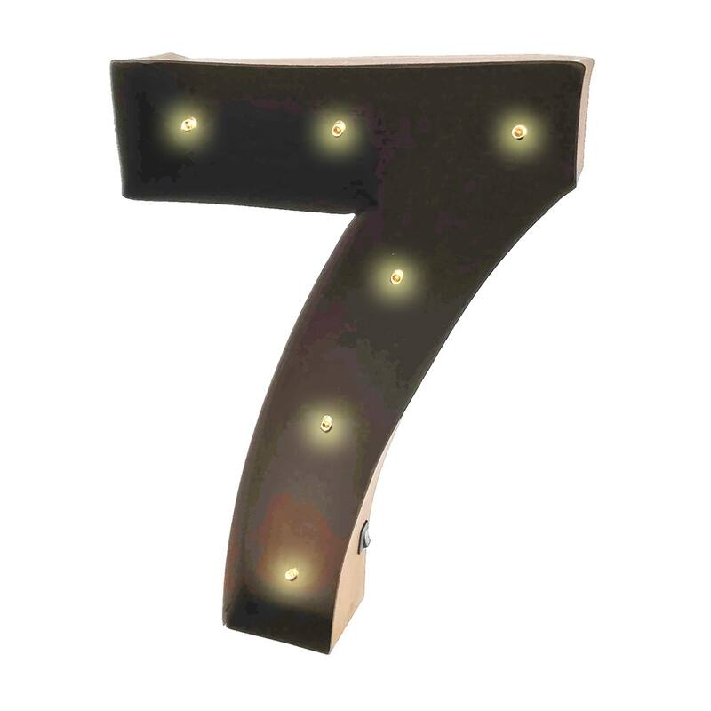 Rustic Vintage 11" Decorative LED Light Glow Letters - 7