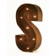 preview thumbnail 33 of 38, Rustic Vintage 11" Decorative LED Light Glow Letters S