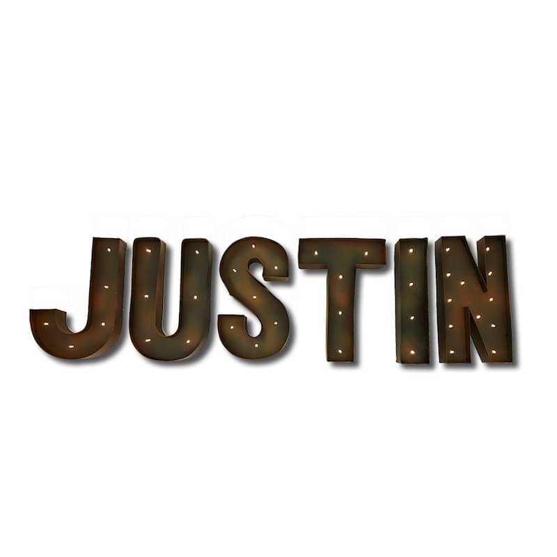 Rustic Vintage 11" Decorative LED Light Glow Letters