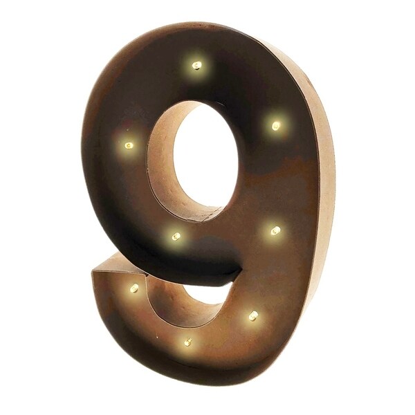 Letter Z Rustic Vintage 11 Decorative LED Light Glow Letters