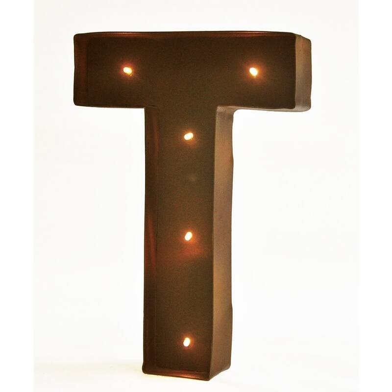 Rustic Vintage 11" Decorative LED Light Glow Letters