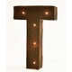 preview thumbnail 34 of 38, Rustic Vintage 11" Decorative LED Light Glow Letters