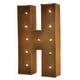 preview thumbnail 22 of 38, Rustic Vintage 11" Decorative LED Light Glow Letters H