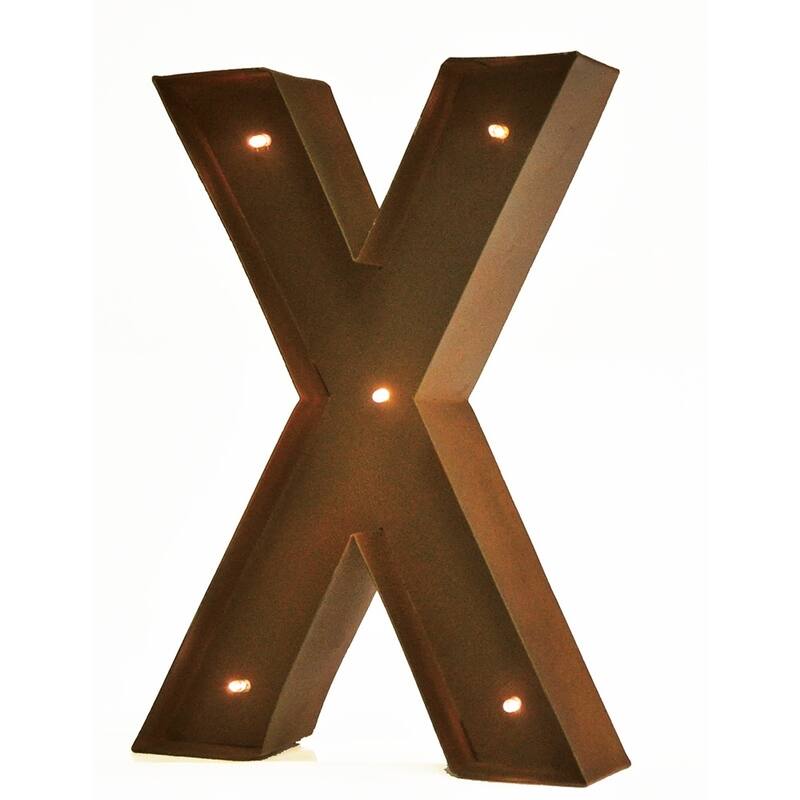 Rustic Vintage 11" Decorative LED Light Glow Letters