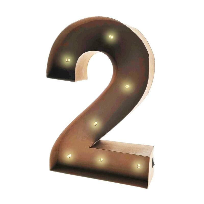 Rustic Vintage 11" Decorative LED Light Glow Letters - 2