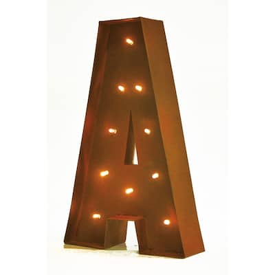 Rustic Vintage 11" Decorative LED Light Glow Letters