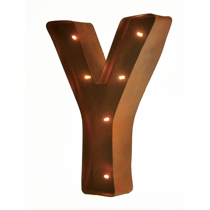 Rustic Vintage 11" Decorative LED Light Glow Letters