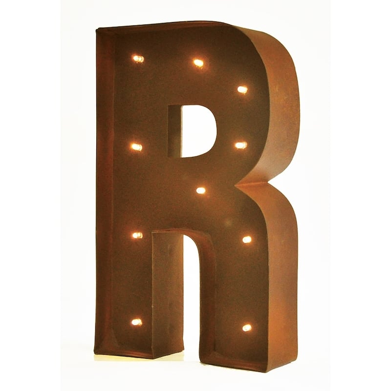 Rustic Vintage 11" Decorative LED Light Glow Letters