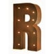 preview thumbnail 32 of 38, Rustic Vintage 11" Decorative LED Light Glow Letters R