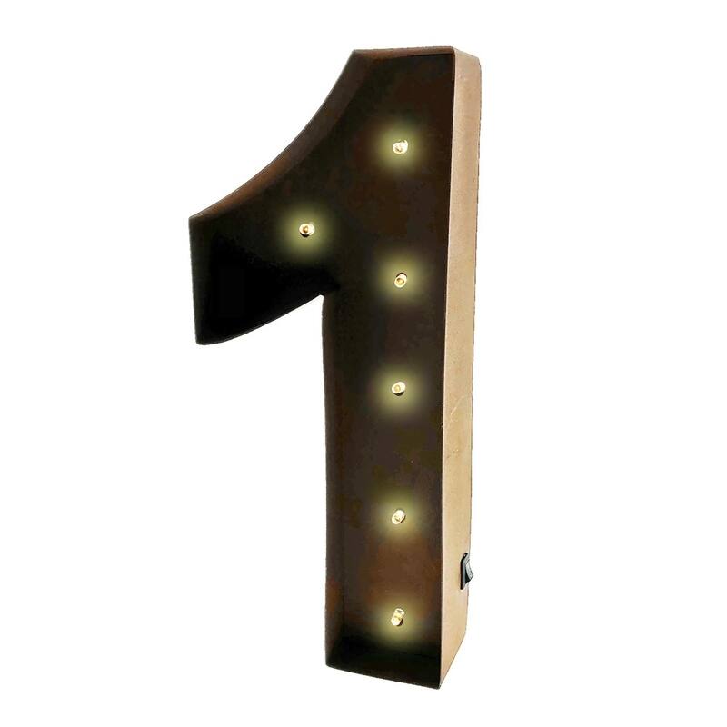 Rustic Vintage 11" Decorative LED Light Glow Letters - 1