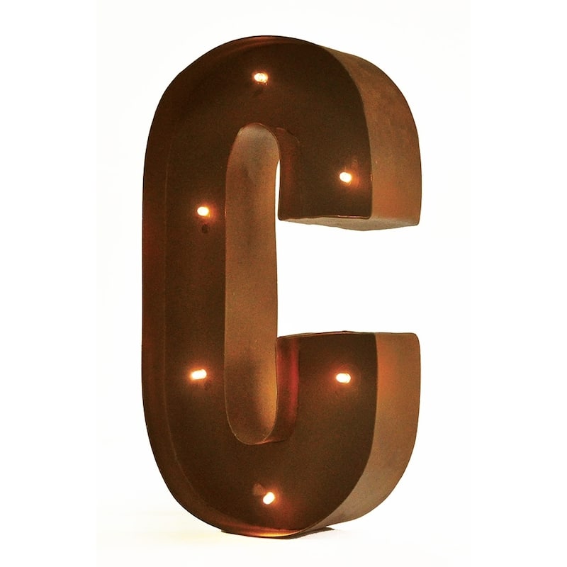 Rustic Vintage 11" Decorative LED Light Glow Letters