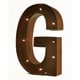 preview thumbnail 21 of 38, Rustic Vintage 11" Decorative LED Light Glow Letters G
