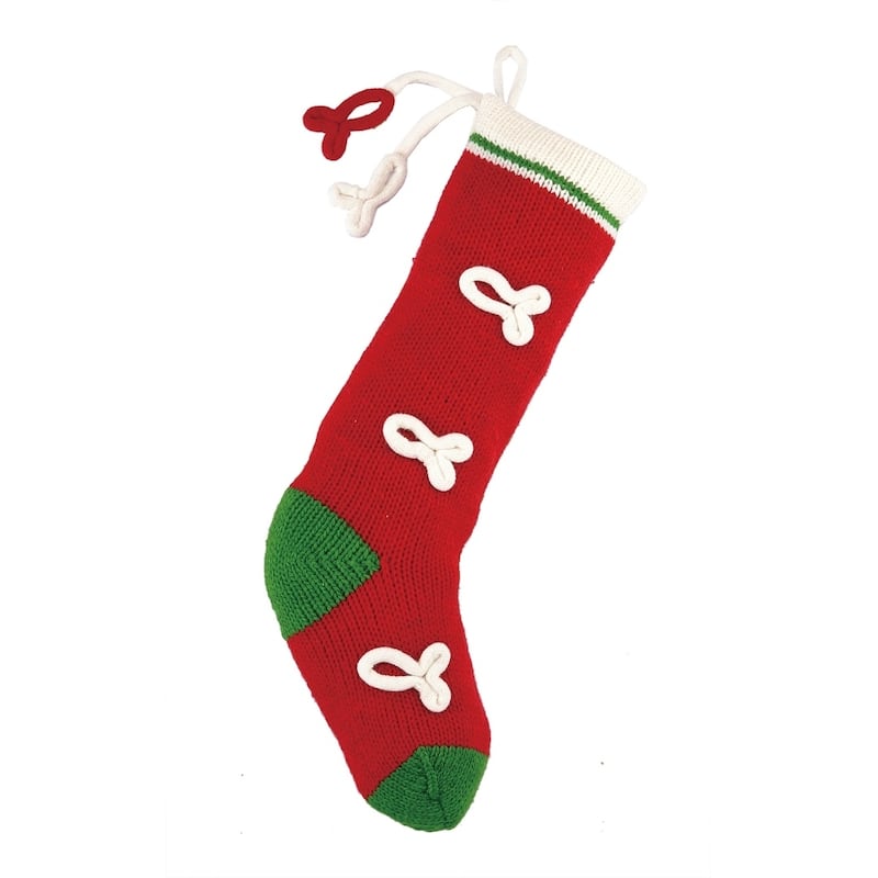Fish Knit Acrylic Stocking by Mistletoe and Co.