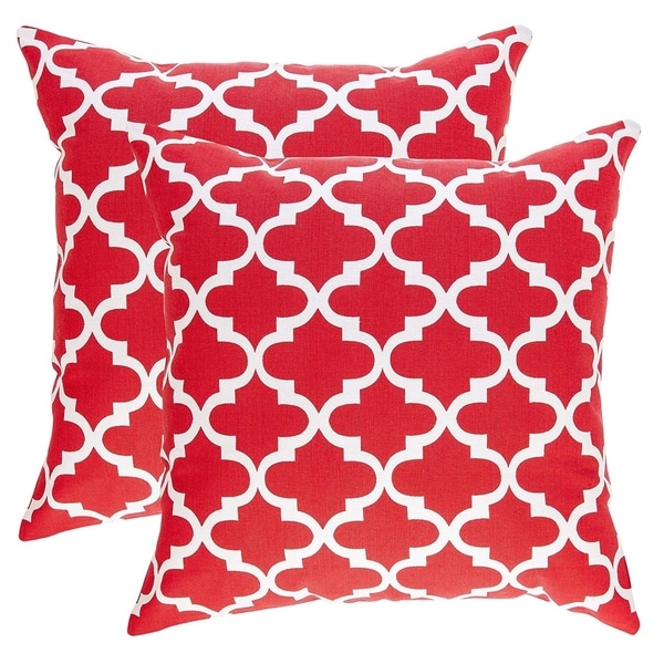 Pure Cotton Decorative Cushion Cover Red