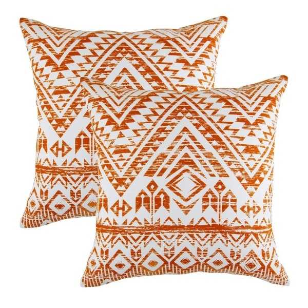 French Accent Pure Cotton Decorative Cushion Cover Orange