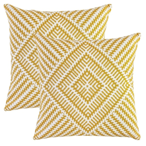 Pure Cotton Decorative Cushion Cover Mustard