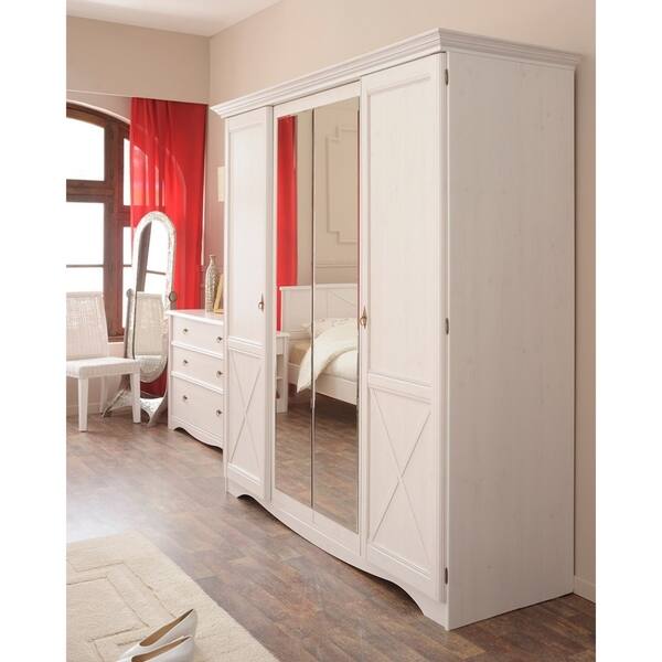 Shop Marion 4 Door Wardrobe Cabinet Free Shipping Today