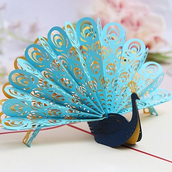 Peacock 3D Pop Up Birthday Greeting Birthday Card Gifts Festival