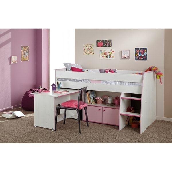 cheap mid sleeper beds with desk