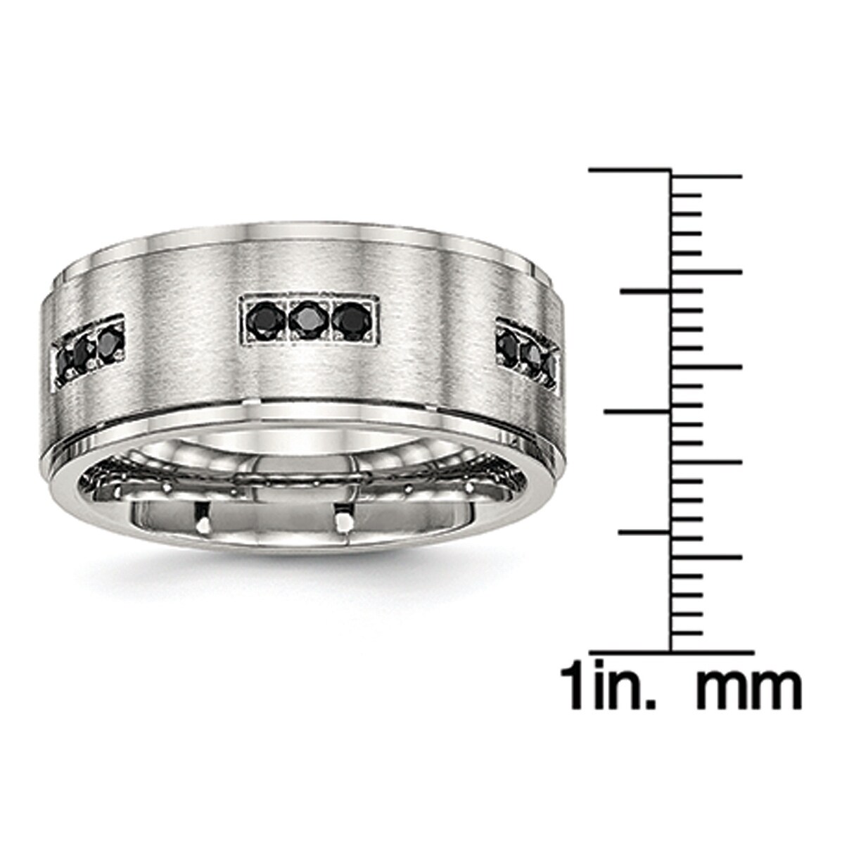 Shining Black Square JEWURA Biker Ring Fashion Stainless Steel Jewelry