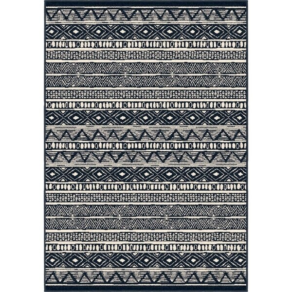 Orian Rugs Farmhouse Indoor Outdoor Bamba Indigo Rug