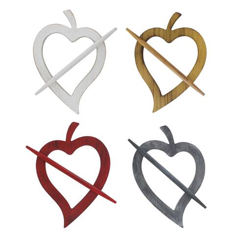Evideco Fjord Wooden Heart Curtain Holdback