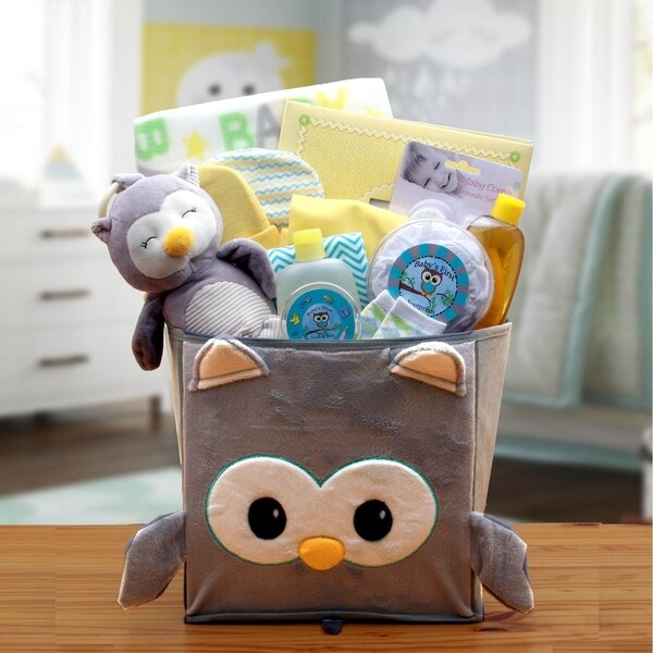 A Little Hoot New Baby Gift Basket
