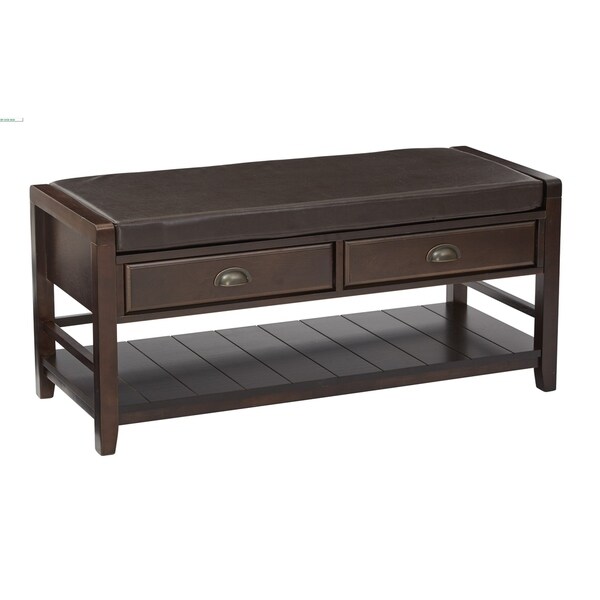 Shop Stafford Entry Bench In Espresso On Sale Ships To Canada