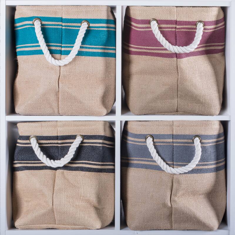 DII Rectangle Burlap Decorative Storage Bin