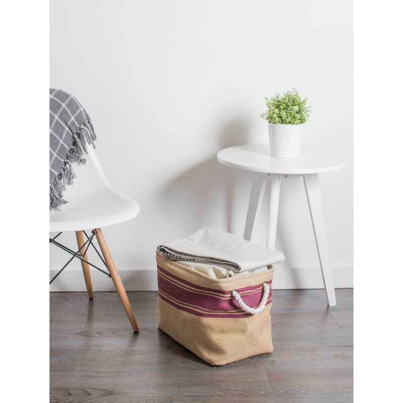 DII Rectangle Burlap Decorative Storage Bin