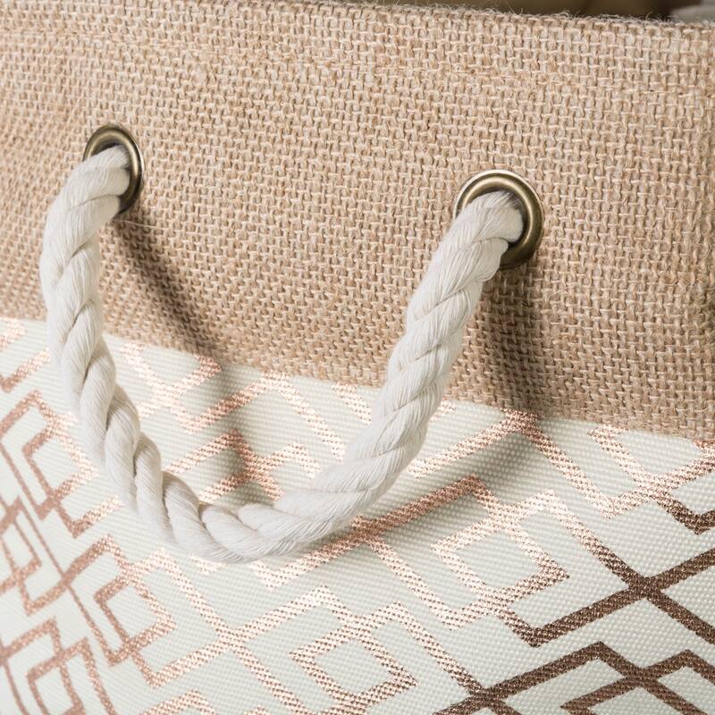 DII Rectangle Burlap Decorative Storage Bin