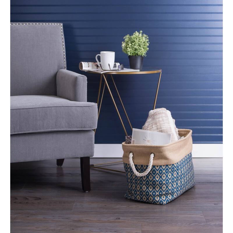 DII Rectangle Burlap Decorative Storage Bin