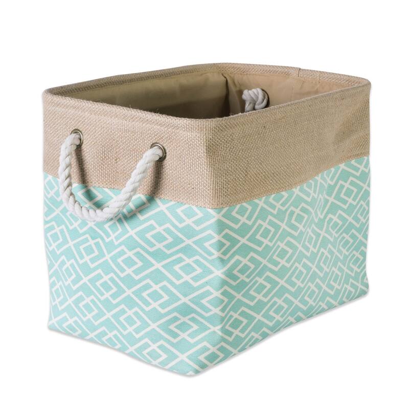 DII Rectangle Burlap Decorative Storage Bin
