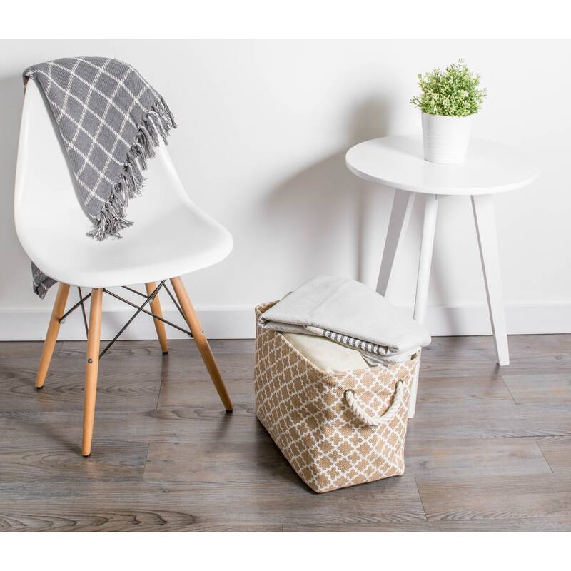 DII Rectangle Burlap Decorative Storage Bin