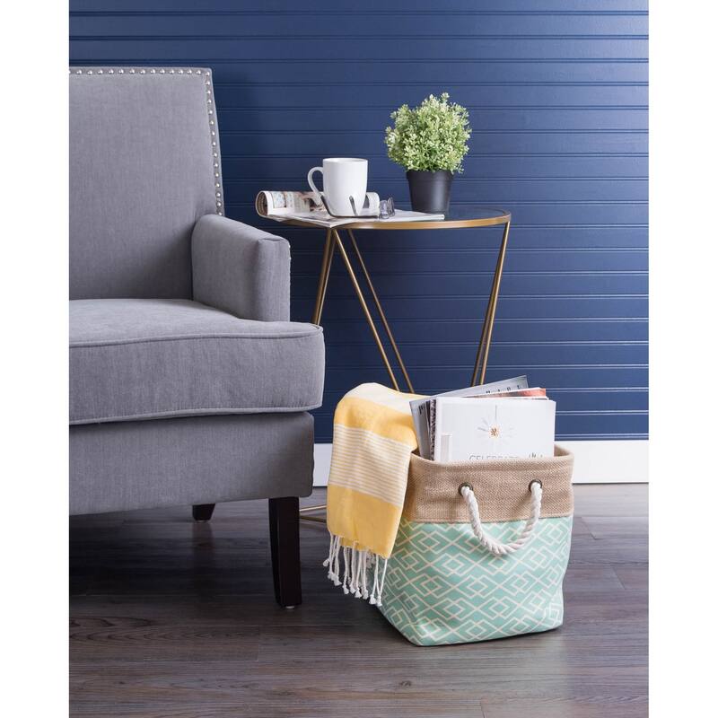 DII Rectangle Burlap Decorative Storage Bin