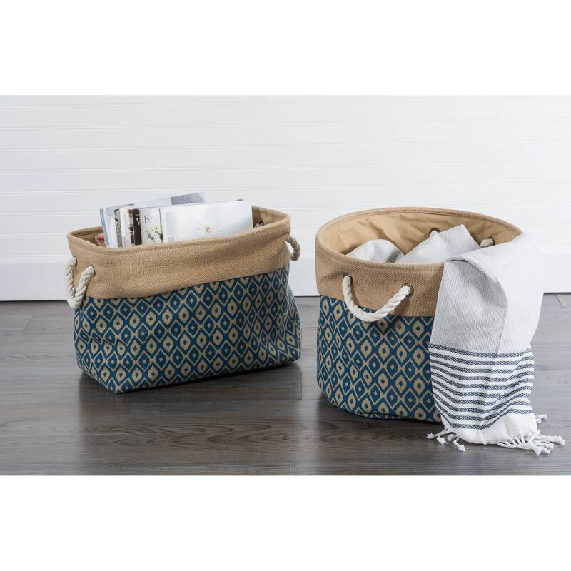 DII Rectangle Burlap Decorative Storage Bin