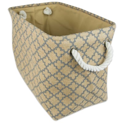 DII Rectangle Burlap Decorative Storage Bin