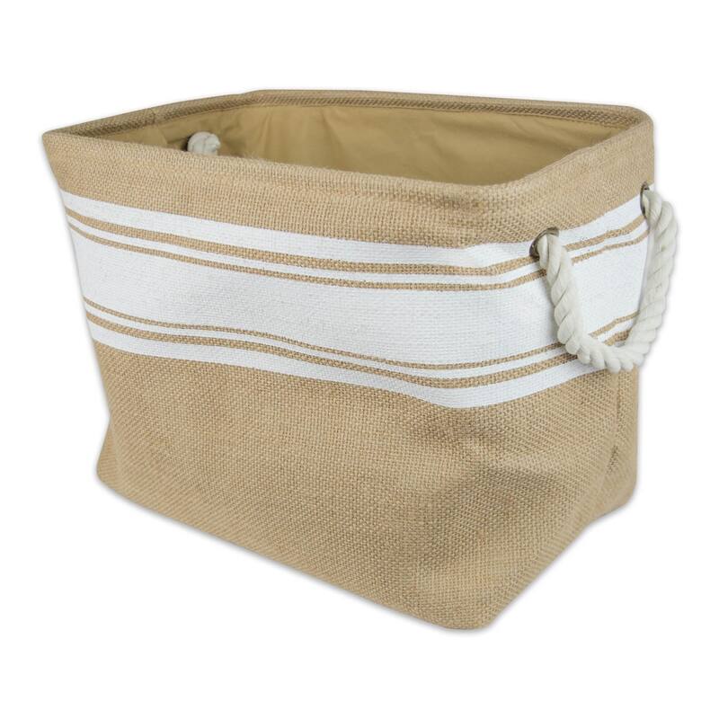 DII Rectangle Burlap Decorative Storage Bin