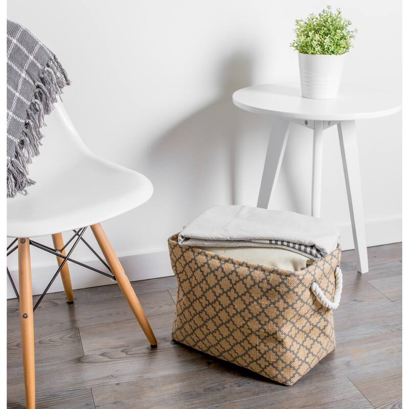 DII Rectangle Burlap Decorative Storage Bin