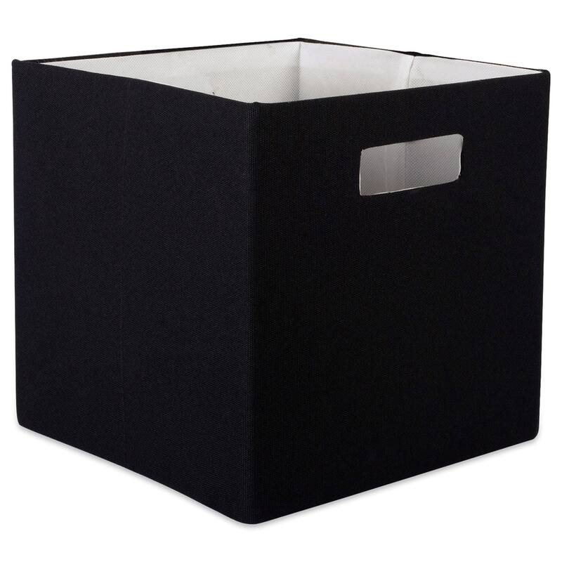 DII Polyester Decorative Storage Cube - Small (11x11x11") - Black