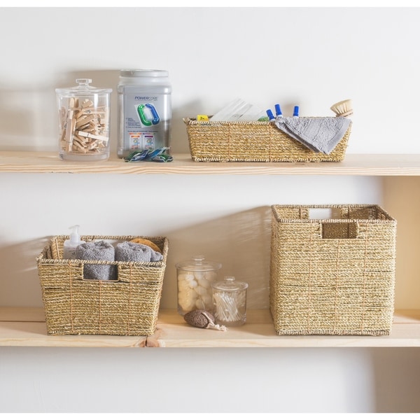 woven storage cubes